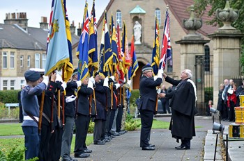 Drumhead Service Reverend Stephen Blakey - Grangemouth Armed Forces Day 2104