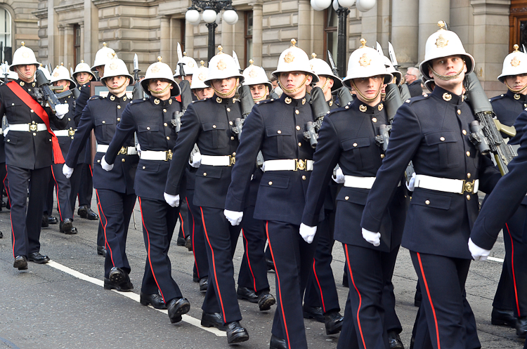 43 Commando RM March - Cenotaph, George Square, Glasgow 2014