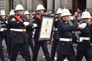 Royal Marines Freedom Ceremony - George Square Glasgow November 2014