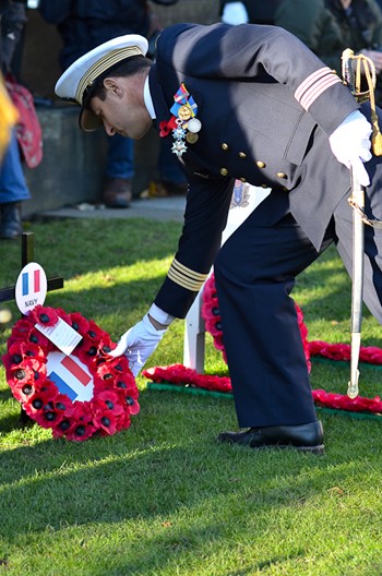 French Navy - Garden of Remembrance Service Edinburgh 2014