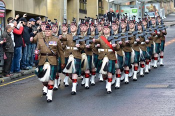 52nd Lowland (6 Scots) - Remembrance Sunday Glasgow 2014
