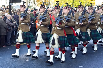 Royal Regiment of Scotland 6 Scots Battalion - Remembrance Sunday Glasgow 2014