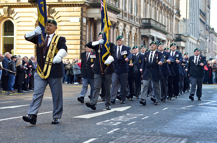 Royal Marine Veterans - Glasgow Remembrance Sunday 2014