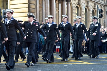 Royal Naval Reserve HMS DALRIADA - Remembrance Sunday Glasgow 2014