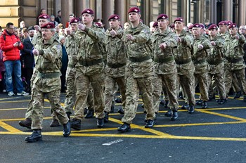 Parachute Regiment Parade on Remembrance Sunday Glasgow 2014