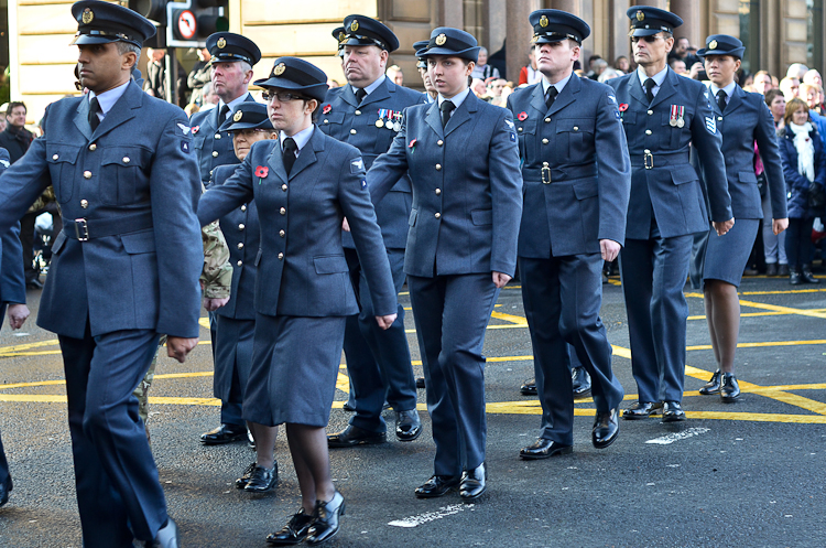 Royal Air Force Parade in Glasgow Remembrance Sunday 2014
