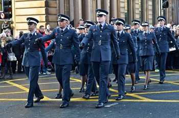 Universities of Glasgow and Strathclyde Air Squadron Parade - Remembrance Sunday Glasgow 2014