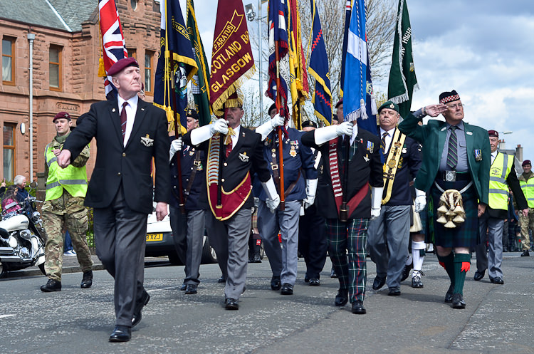 Veterans on Parade - Veterans Memorial Monument, Glasgow 2015