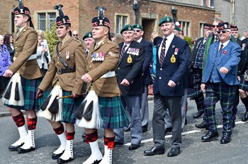Parade at Veterans Memorial Monument, Glasgow 2015