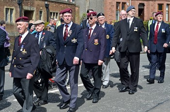 Veterans at Veterans Memorial Monument, Glasgow 2015