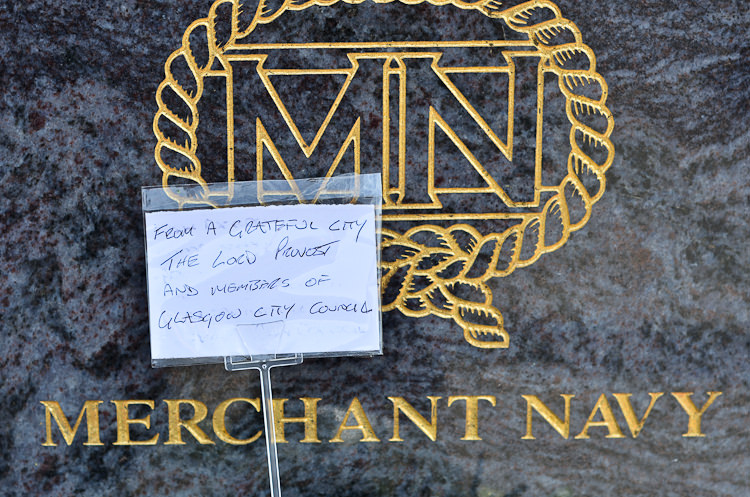 Wreath - Veterans Memorial Monument, Glasgow 2015