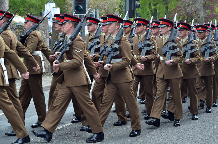 Duke of Lancaster's Regiment Freedom Parade Wood Street Maryport