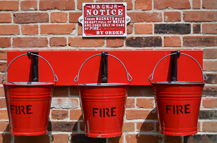 Fire Buckets Holt Station - North Norfolk Railway