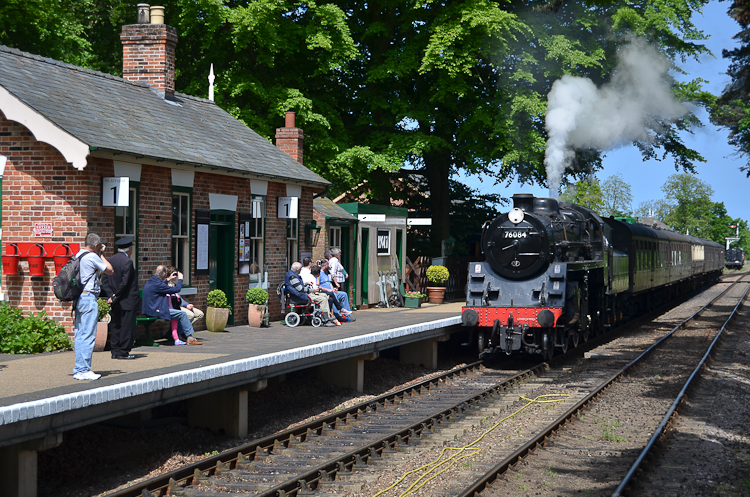 BR 4MT 2-6-0 76084 Holt Station - North Norfolk Railway