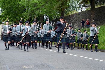Queen Victoria School Pipe Band - Armed Forces Day 2015 Stirling