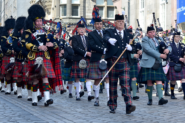 Pipes & Drums Royal Scots Dragoon Guards Waterloo Anniversary Edinburgh 2015