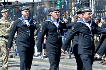 Royal Navy HMS Queen Elizabeth - Armed Forces Day 2015 Edinburgh