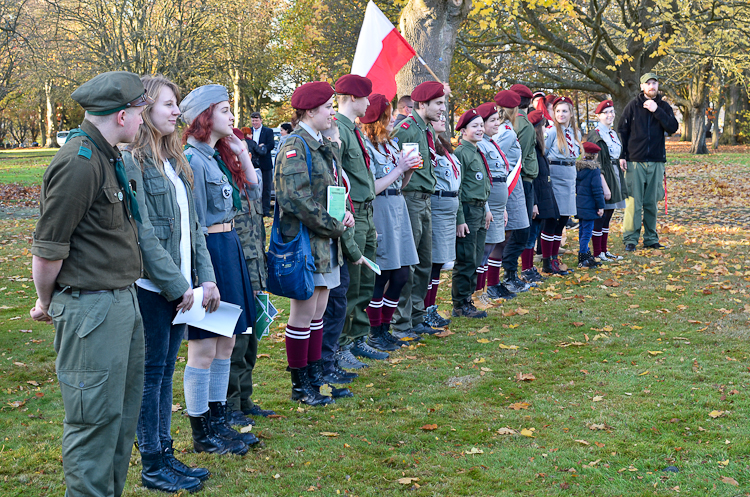 Polish Scouts - Corstorphine Hill Cemetery Edinburgh 2015