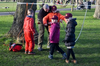 Crossing a River by Rope - Polish Scouts Edinburgh