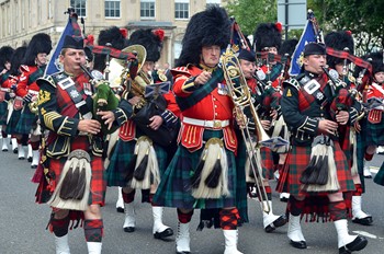 Band Royal Regiment of Scotland and 2 Scots Pipes and Drums Glasgow