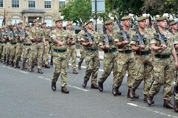 Homecoming Parade Royal Regiment of Scotland (2 Scots - RHF) Glasgow 2016