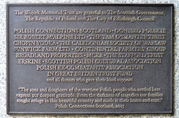 Wojtek the Bear Memorial Plaque - Princes Street Gardens Edinburgh