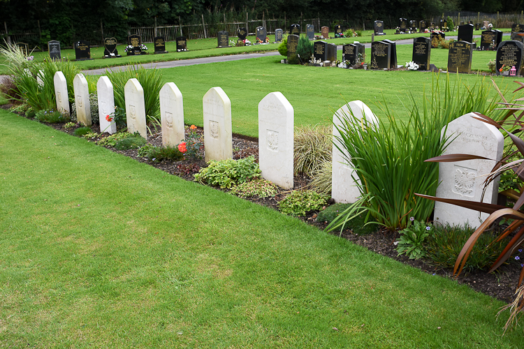 Polish war graves in Auchinleck cemetery, Ayrshire.