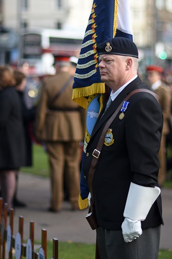 Royal Naval Type 42 Association Standard Bearer - Edinburgh Garden of Remembrance 2016