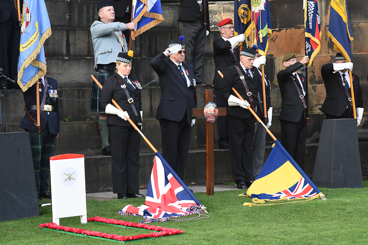 Standard Bearers - Garden of Remembrance Princes Street Gardens Edinburgh 2016