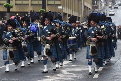 Royal Air Force Leuchars Pipes and Drums - Remembrance Sunday Glasgow 2016