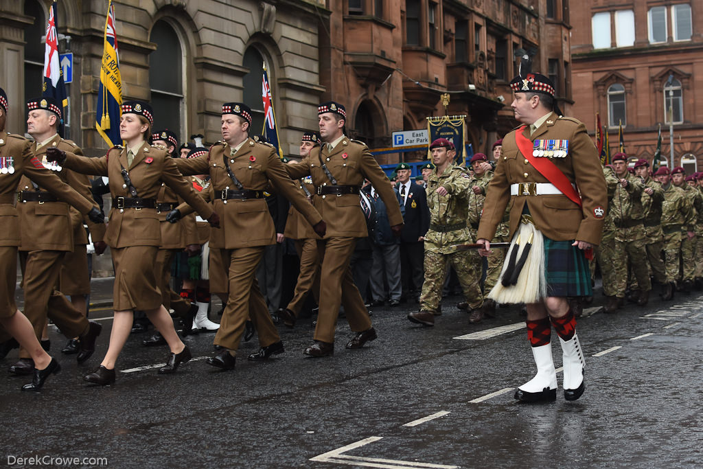 British Army - Remembrance Sunday (Armistice Day) Glasgow 2018