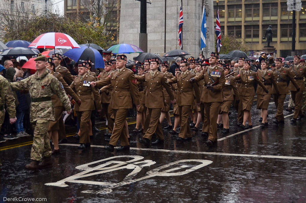 British Army Soldiers - Remembrance Sunday (Armistice Day) Glasgow 2018