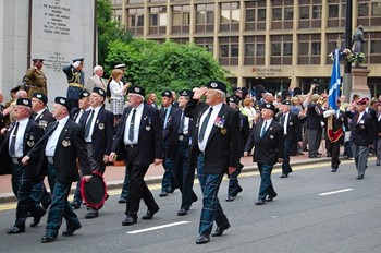 Cameronians (Scottish Rifles) Veterans, Armed Forces Day 2010, George Square, Glasgow
