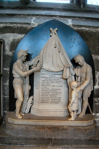 Memorial 71st Highland Light Infantry, Glasgow Cathedral, Scotland
