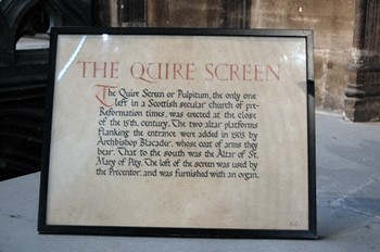 Quire Screen or Pulpitum, Glasgow Cathedral, Scotland