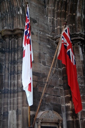 Red and White Ensign, Glasgow Cathedral, Scotland