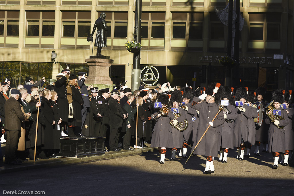 Lowland Band and Highland Band of the Royal Regiment of Scotland Remembrance Sunday Glasgow 2023