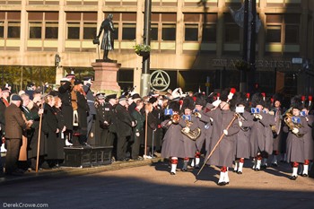 Lowland Band and Highland Band of the Royal Regiment of Scotland Remembrance Sunday Glasgow 2023
