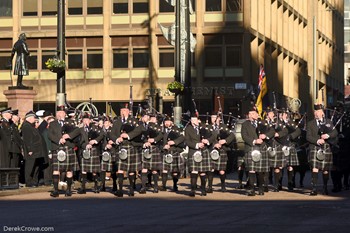 Police Scotland and Federation Pipe Band Remembrance Sunday Glasgow 2023