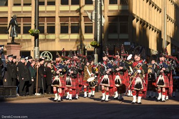 Pipes and Drums of the Royal Corps of Signals Remembrance Sunday Glasgow 2023