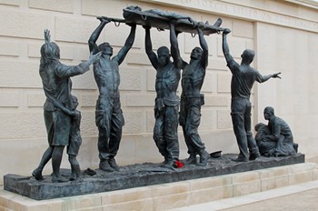 Sculpture - The Stretcher Bearers - Armed Forces Memorial, National Memorial Arboretum