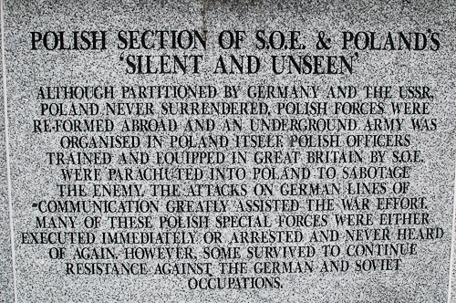 Polish Section of SOE - Silent and Unseen - Polish Armed Forces Memorial