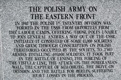 Polish Army on the Eastern Front - Polish Armed Forces Memorial