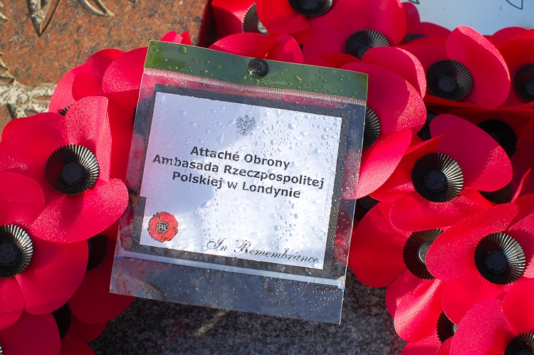 Wreath - Defence Attaché Polish Embassy London - Newark Cemetery