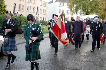 Parade to Polish War Memorial, Redbraes Place, Edinburgh