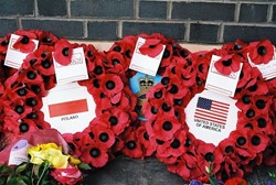 Wreaths - Airmen Memorial Wall - RAF Grangemouth, Scotland