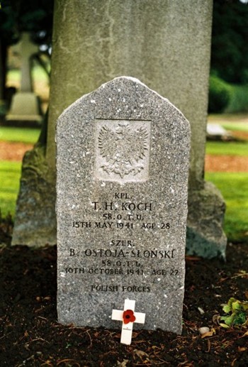 Polish Grave - T H Koch and B Ostoja-Slonski - Grandsable Cemetery, Grangemouth