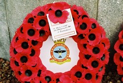 Wreath, Remembrance Sunday, 1333 (Grangemouth) Squadron Air Training Corps, Grandsable Cemetery