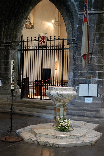 Marble Font, Paisley Abbey, Scotland