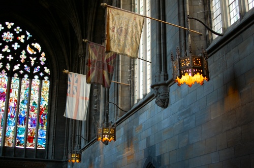 Regimental Flags, Argyll & Sutherland Highlanders, Paisley Abbey, Scotland